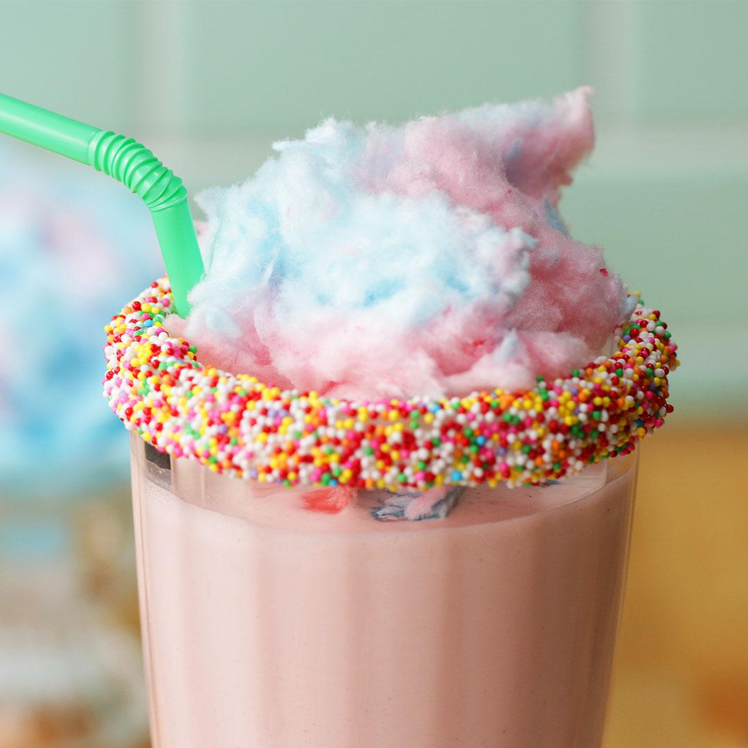 Boozy Cotton Candy Milkshake